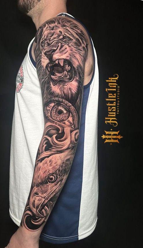 Tattoo artwork at Hustle Ink Bali