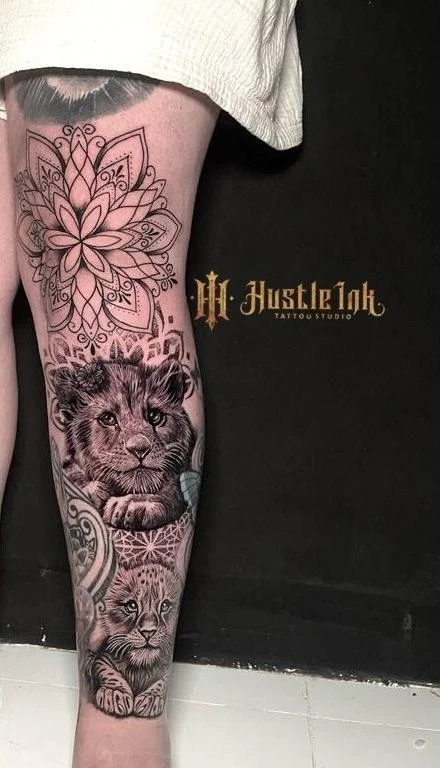 Black and white tattoo portfolio Hustle Ink Legian Bali